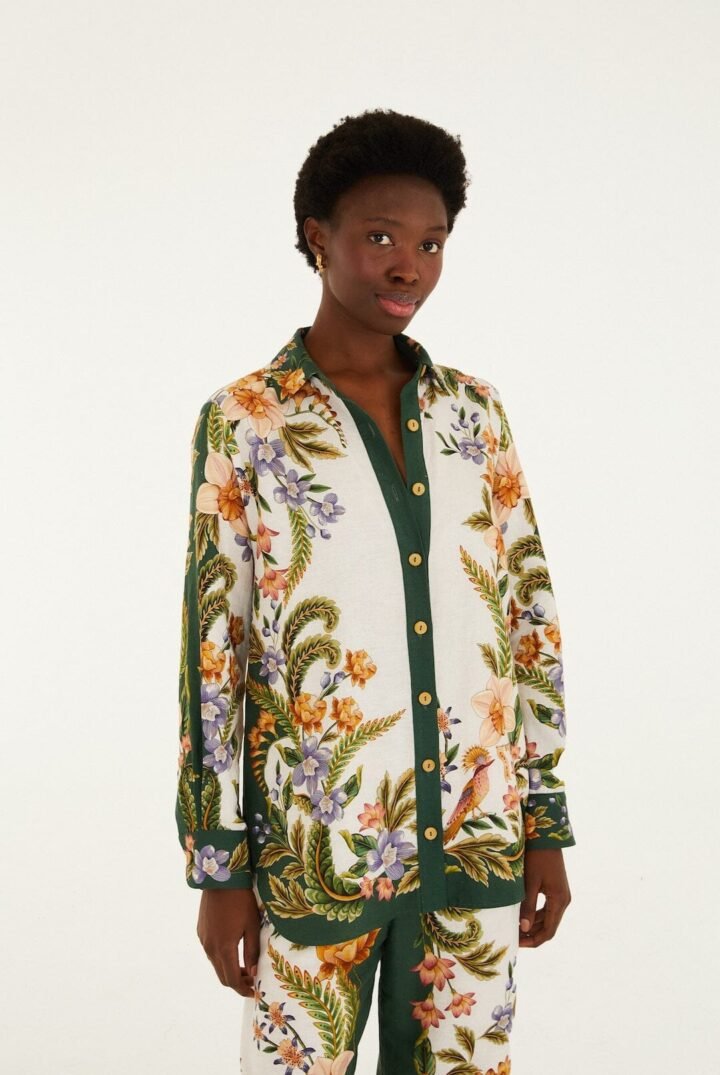 FARMRIO - Sand nature collared buttoned shirt