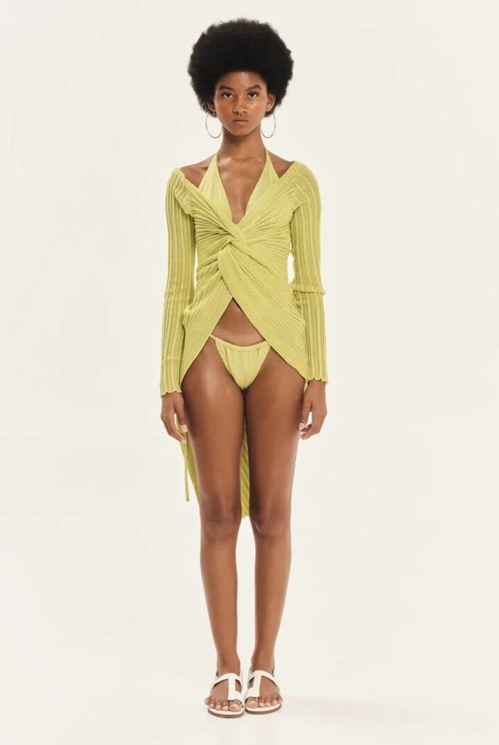 KOURBELA - Versatile Cardigan–Shimmering Water