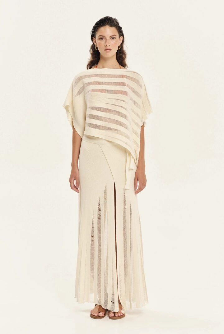 KOURBELA - Knit oversized asymmetrical top – Magic Sunsets