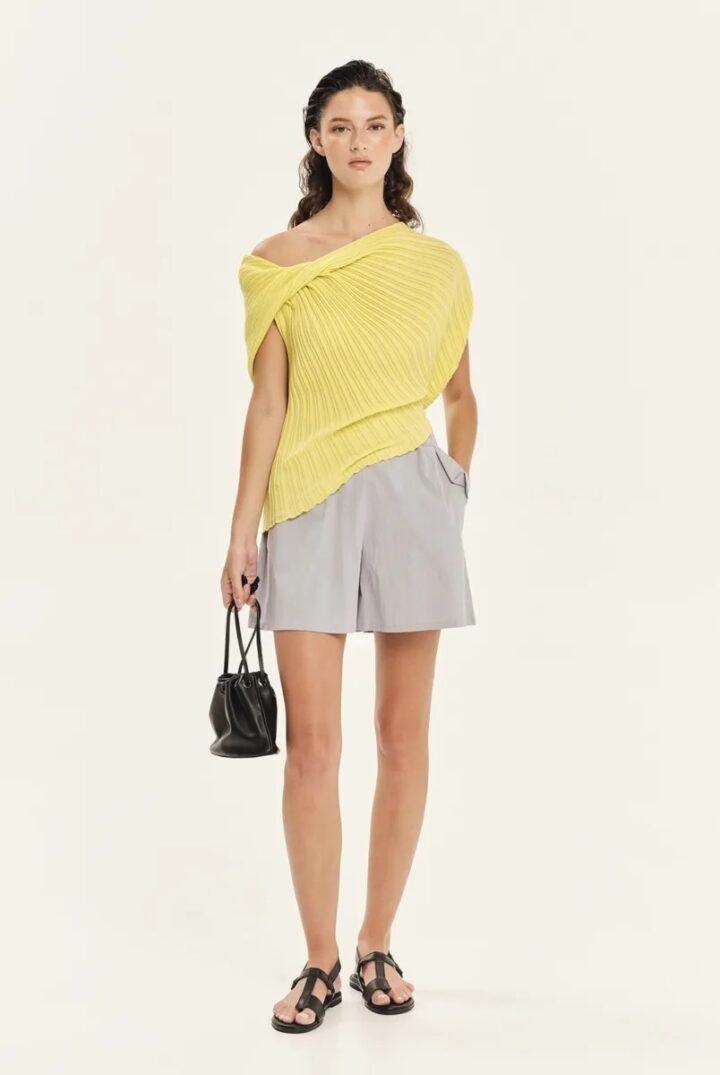 KOURBELA - Knit Draped Top – Seashells
