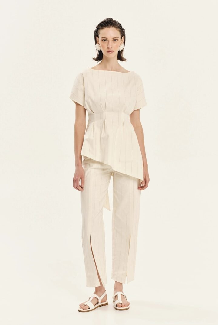 KOURBELA - Asymmetrical Top – Striped Up