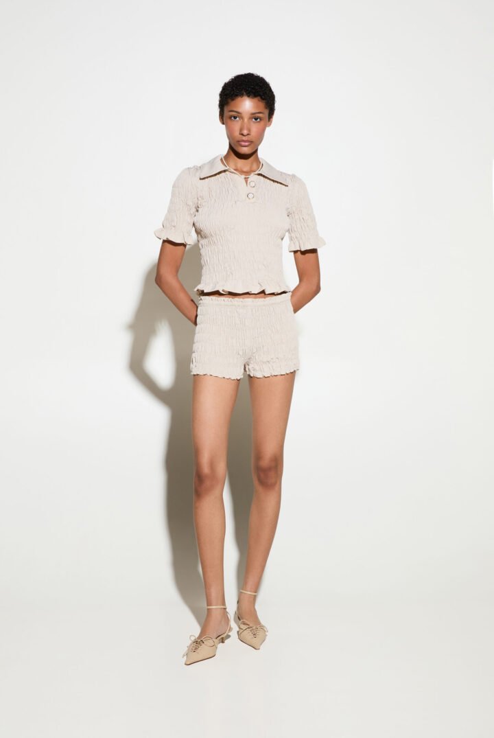 MILKWHITE - POLO TOP NUDE