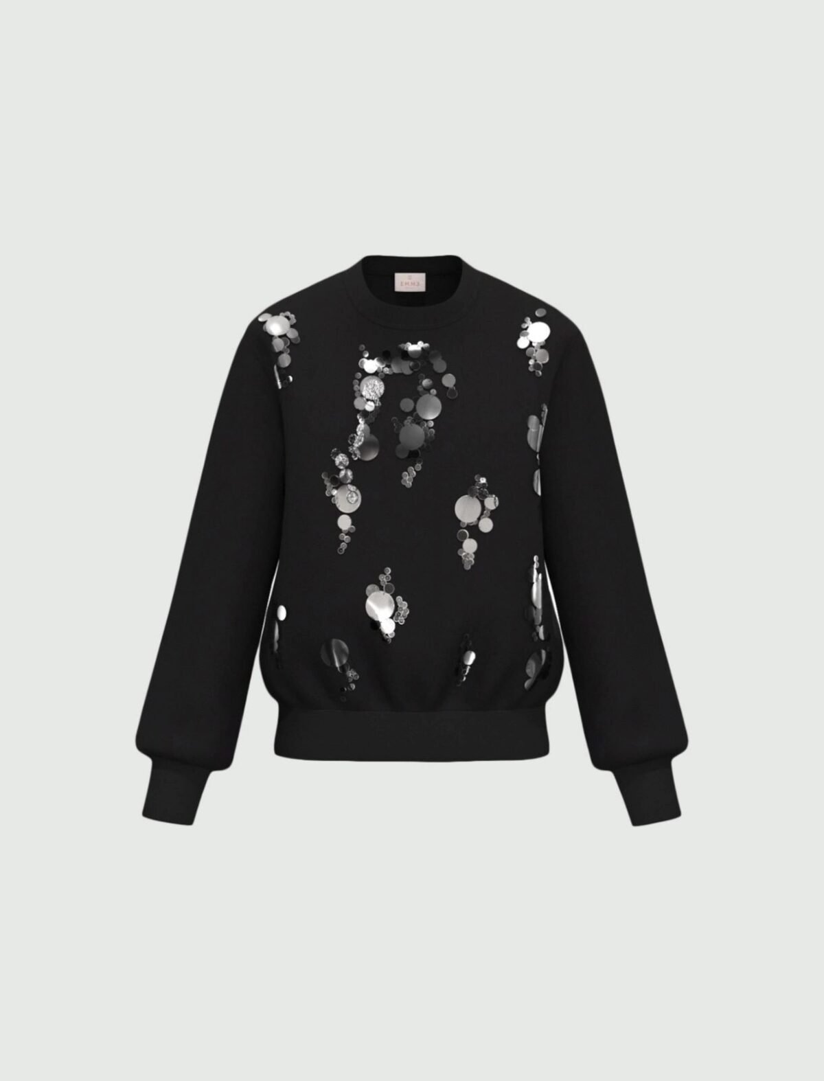 EMME BY MARELLA - Sequinned sweatshirt - BLACK