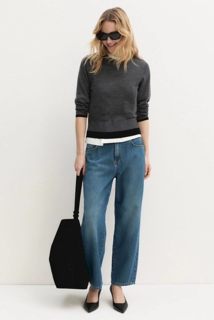 EMME BY MARELLA - Pure cotton slim jeans - BLUE JEANS