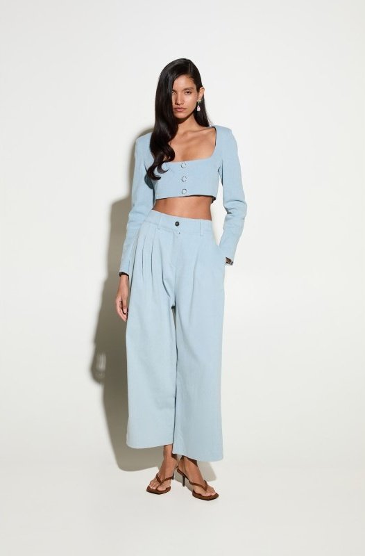 Milkwhite Blue Knit Set