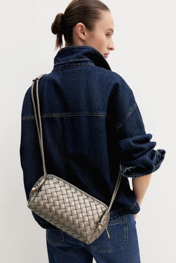 EMME BY MARELLA - Woven shoulder bag - SILVER