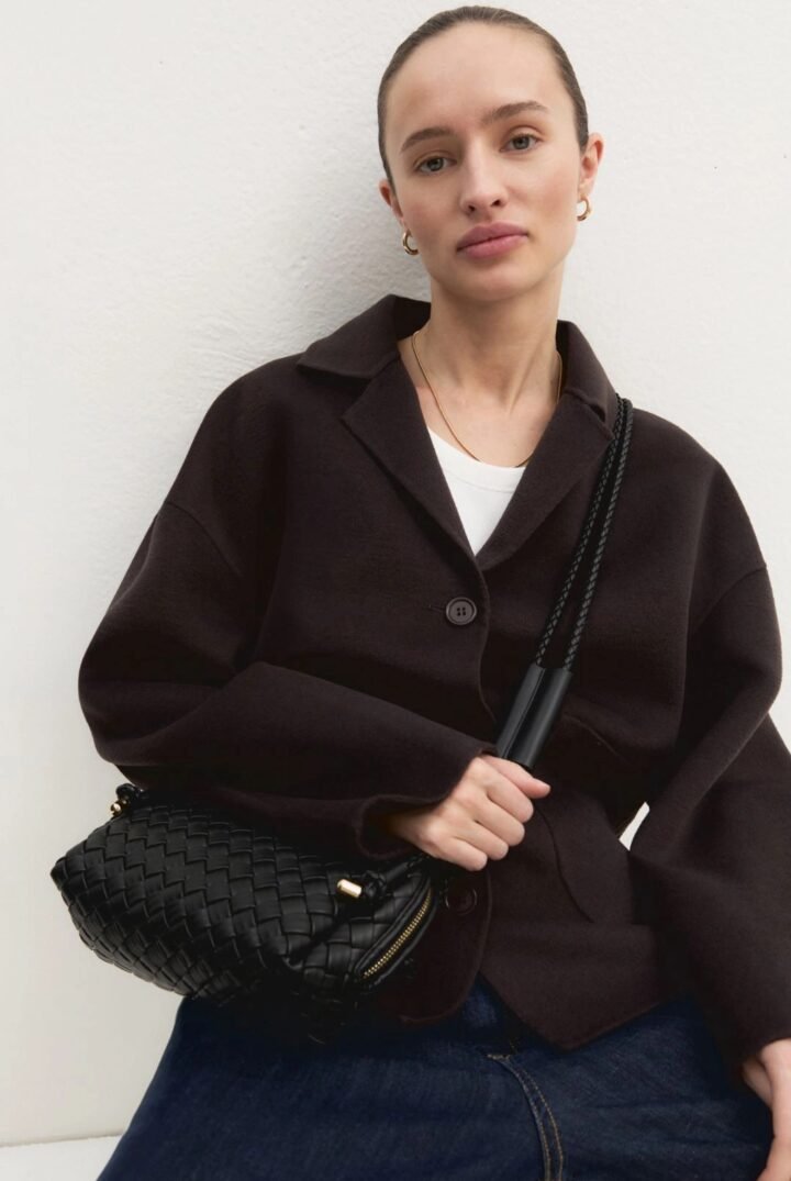 EMME BY MARELLA - Woven shoulder bag - BLACK