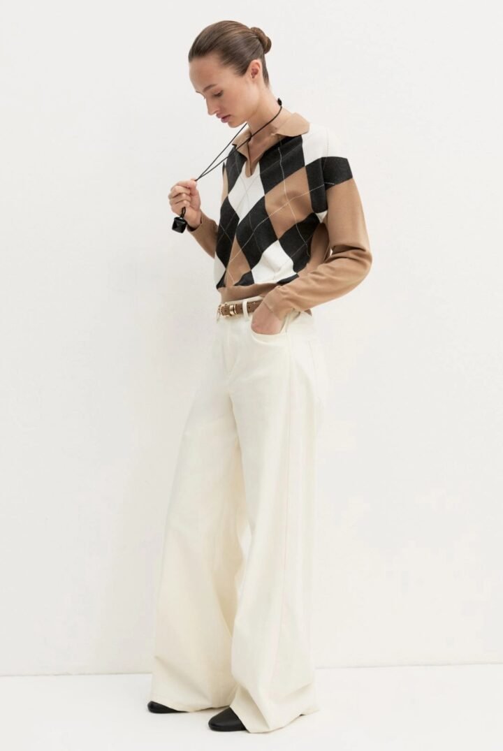 EMME BY MARELLA - Cropped stretch-knit polo shirt